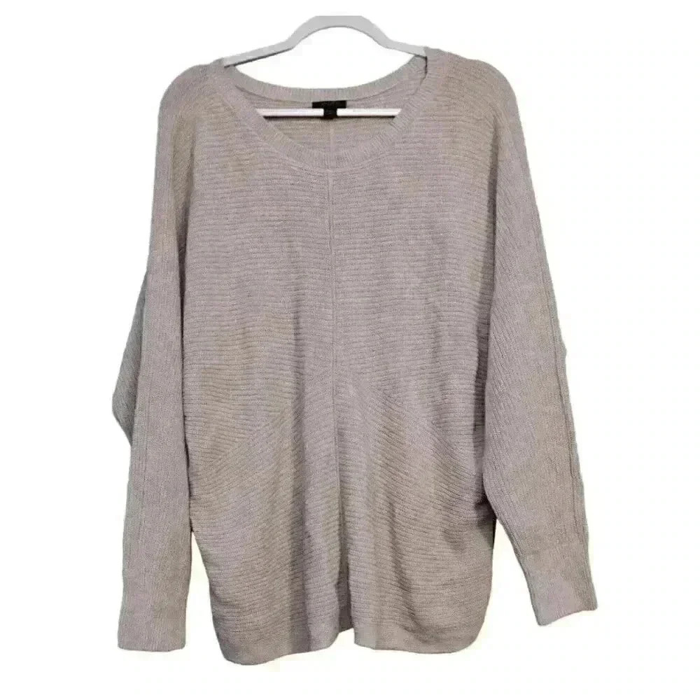 J Jill Wearever Collection Sweater Size Medium Beige Knit Slouchy Oversized Cozy